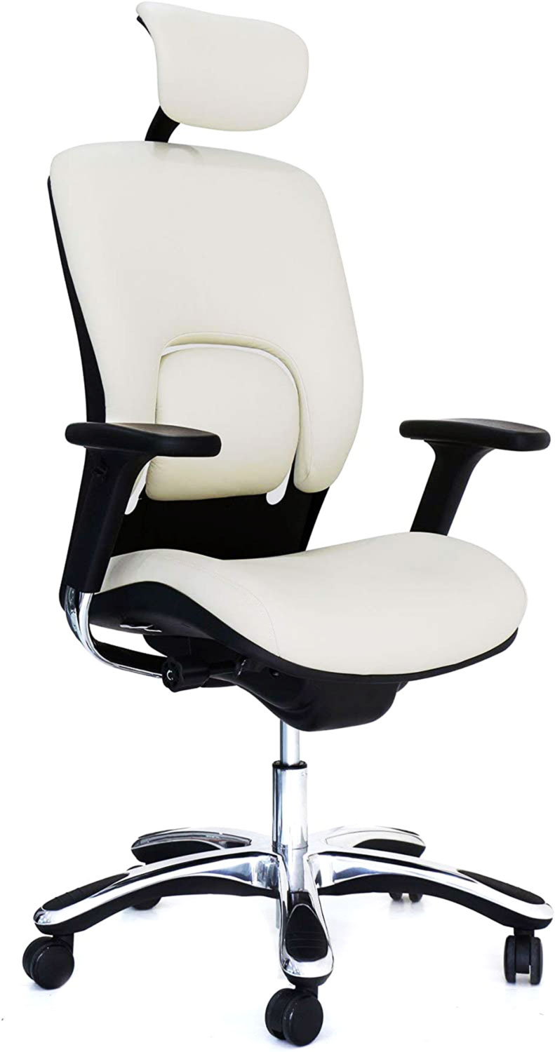 Ergolux Ergonomic Genuine Leather Executive Chair with Headrest